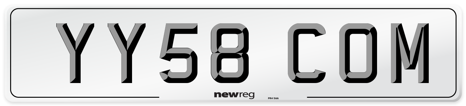 YY58 COM Number Plate from New Reg